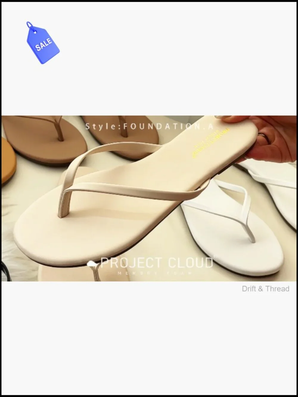 Lightweight Memory Foam Flip Flops Sandals Non-Slip Beach Essentials Flats